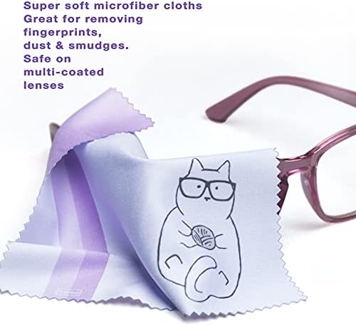 10 Pack Cute Kitty Cat Design Multicolor Microfiber Cleaning Cloths - Image 2