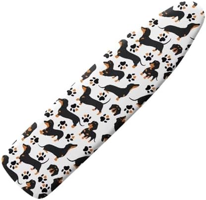 GLENLCWE Cute Dachshund Paw Print Ironing Board Cover, 54x15 inches, Animal by GLENLCWE