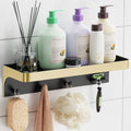 Shower Caddy Adhesive with 5 Hooks & Drainage by LEWONO
