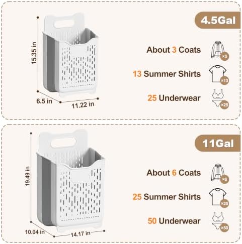Spreezy 2 Pack Collapsible Laundry Basket - Image 3