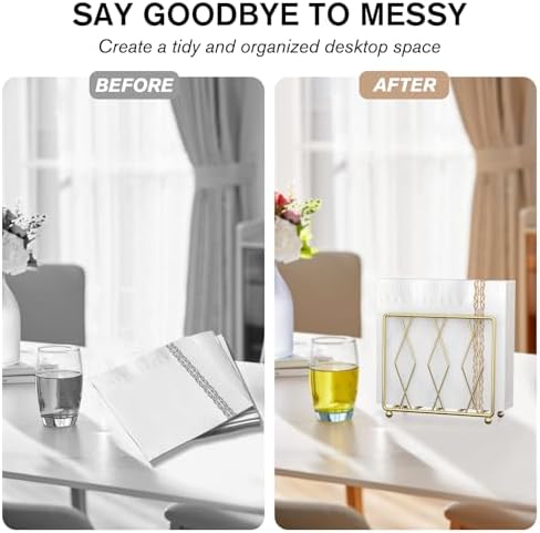 Gold Metal Napkin Holder for Table - Image 4