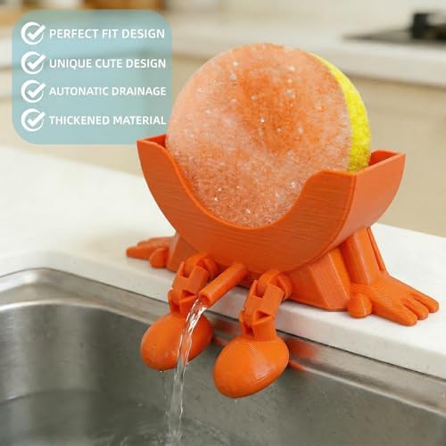 Cute Smiley Sponge Holder, Kitchen Sink Caddy - Image 3