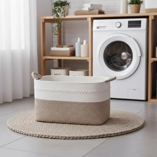 Woven laundry basket for large storage - Image 2