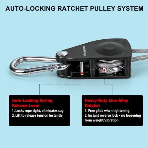 40 ft Retractable Clothesline Dual Pulley Nylon-Coated Steel Wire - Image 3