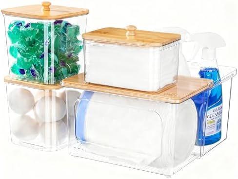 iCASA Trash Bag Dispenser Dishwasher Pods Container Under Sink Organizer by iCASA