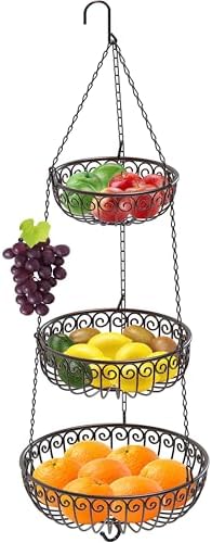 Simple Houseware 3-Tier Fruit Hanging Basket by SimpleHouseware