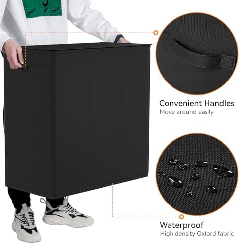 WOWLIVE 180L Laundry Hamper 3 Section, Large Laundry Basket - Image 7