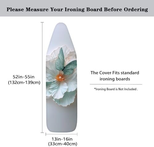 Butterfly Flower Easy Installation 15x54 Ironing Board Cover, Modern Aesthetic - Image 5