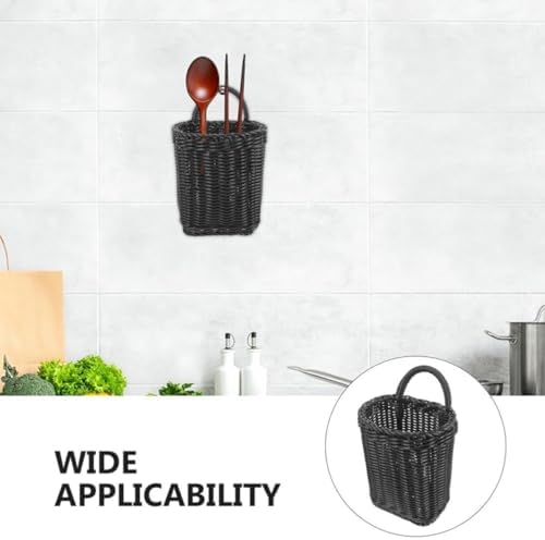 2pcs Black Plastic Hanging Basket - Image 7