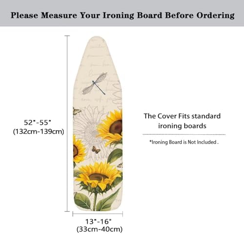 Flashideas Sunflower Dragonfly Ironing Board Cover Universal Stretchy Stain - Image 6