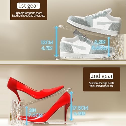 Shoe Slots Organizer, Adjustable 10 Pack Shoe Stacker - Image 5