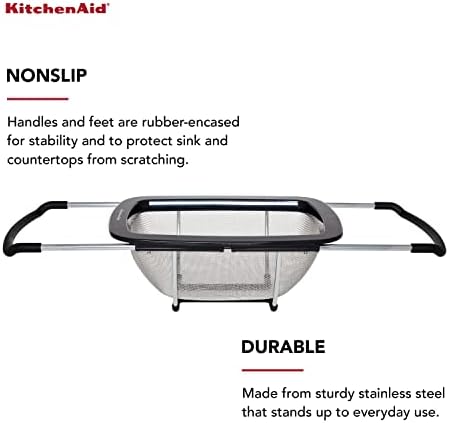 KitchenAid Expandable Stainless Steel Colander - Image 3