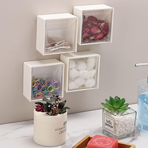 Tecbeauty 4PCS Cotton Pads Holder Dispenser, Wall Mounted Cotton Ball - Image 5