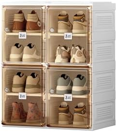 ANTBOX Shoe Organizer Storage Box, Portable Folding Shoe Rack by ANTBOX
