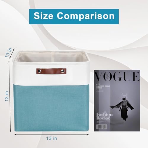 Bagnizer 13x13 Cube Storage Bins, Collapsible Fabric Storage Box, 4 Pack Closet - Image 3