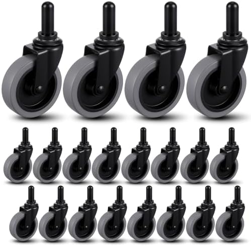 Aurelema 20 Pcs 3" Mop Bucket Casters Replacement, 3 Inch Swivel Stem Caster by Aurelema