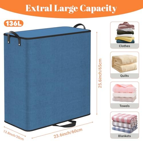136L 2 Section Laundry Hamper - Image 2