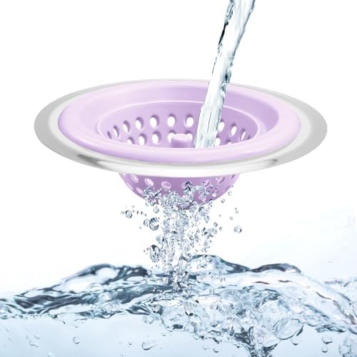 Silicone Strainer for Kitchen Sink, 2 Pack, Stainless Steel Reinforced - Image 7