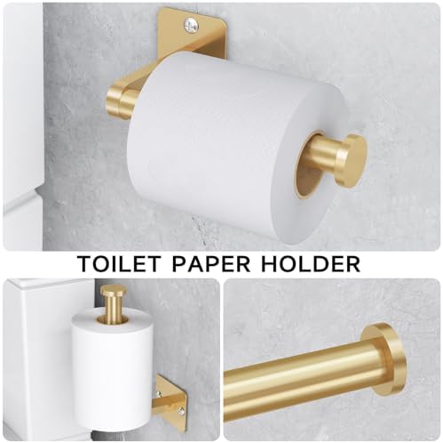 KLJKPA Bathroom Accessories Set, 4-Piece Gold Bathroom Hardware Set - Image 4