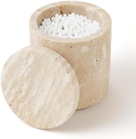Travertine Qtip Holder Dispenser by WORHE