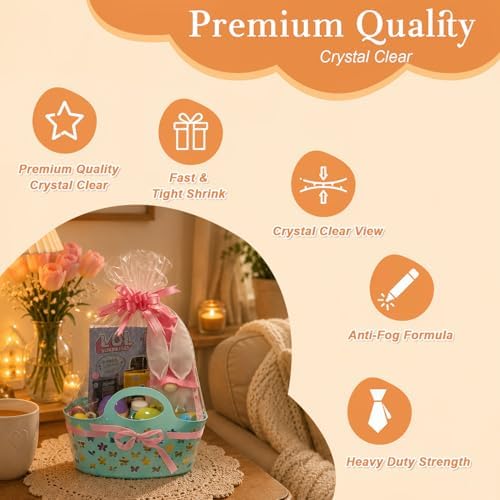 WIKDAY Heat Shrink Wrap Bags for Gift Baskets 10 PCS 16x24 Inches Large - Image 3