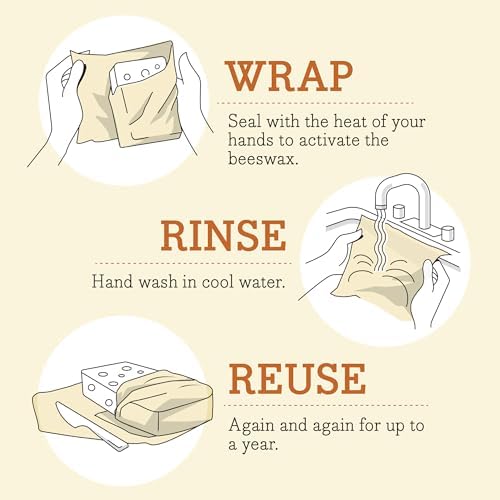 Bee's Wrap Beeswax Food Wraps, 3 Medium Pack - Image 6