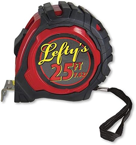 Left-Handed Tape Measure with Rubber Guard 25' by Unknown