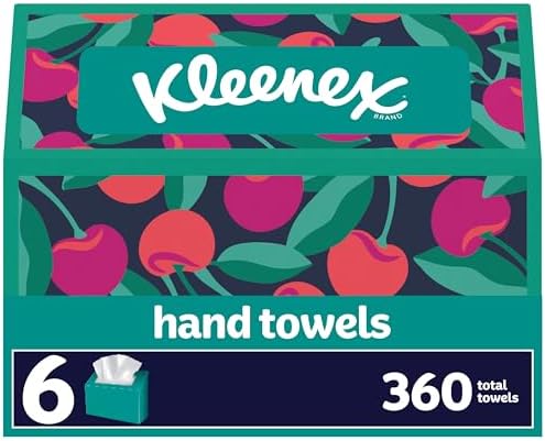 Kleenex Disposable Paper Hand Towels, 6 Boxes, 60 Tissues per Box, Packaging by Unknown