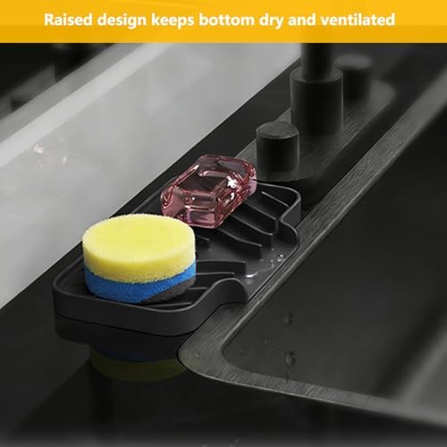 JOOKK Sponge Holder for Kitchen Sink, 7.9"×4" Soap Tray - Image 6