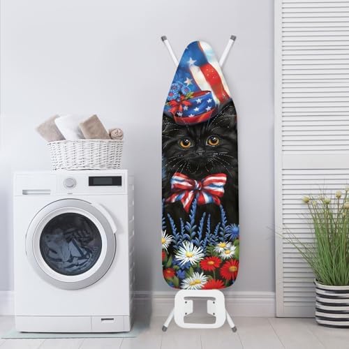 GLENLCWE American Flag Cat Ironing Board Cover Scorch Resistant Patriotic Iron - Image 3