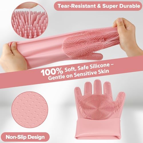 6PCS Grooming & Bath Supplies for Dogs, Cats | Dog Washing Gloves | Dog Bath - Image 4