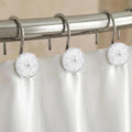 Clear Bling Shower Curtain Hooks: Christmas Bathroom Curtain Rings by PopKozzi