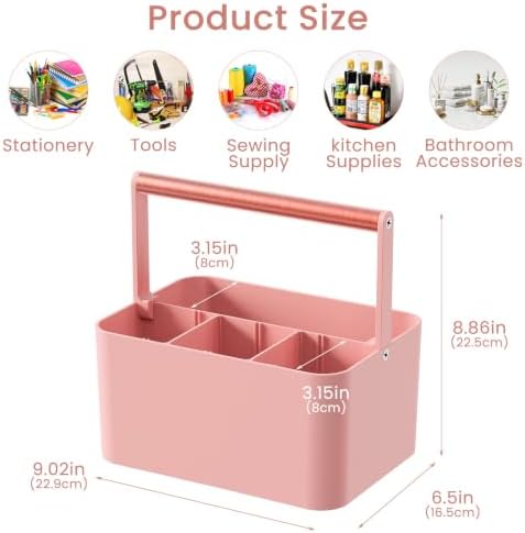 Pink Shower Caddy Portable: Plastic Bathroom Caddy Organizer - Image 7