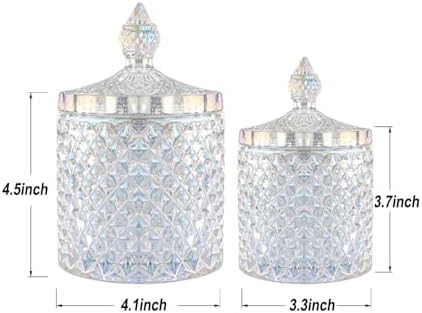 2 Pack Glass Qtip Holder, Apothecary Jars - Image 6
