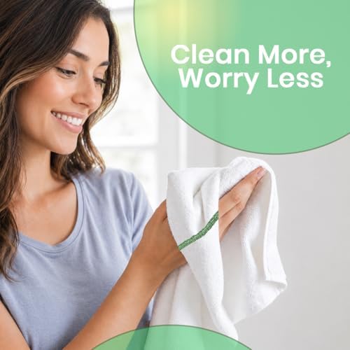 Bar Mop Towels Pack of 60 – Bulk Terry Cleaning Rags 16"x19" – Absorbent - Image 3