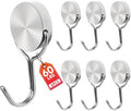 TRYMAG Magnetic Hooks for Cruise Cabins, 60LBS Heavy Duty, 6 Pack by TRYMAGMagnets