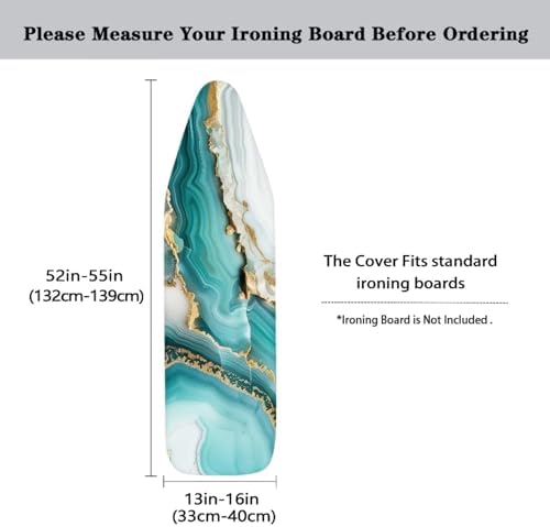 Green Marble Ironing Board Cover, Soft Ironing Board Pad Cover Protector - Image 5
