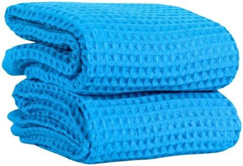PÜSKÜL Natural 100% Turkish Cotton Waffle Bath Towels Set of 2, Extra-Large by P%C3%BCsk%C3%BClTextile