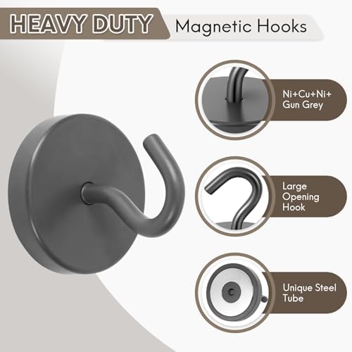 Neosmuk Magnetic Hooks for Cruise Cabins, 170lb Heavy Duty, 4 Pack - Image 5