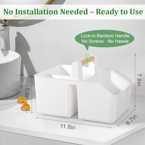 rejomiik Plastic Shower Caddy, Portable Basket - Image 3