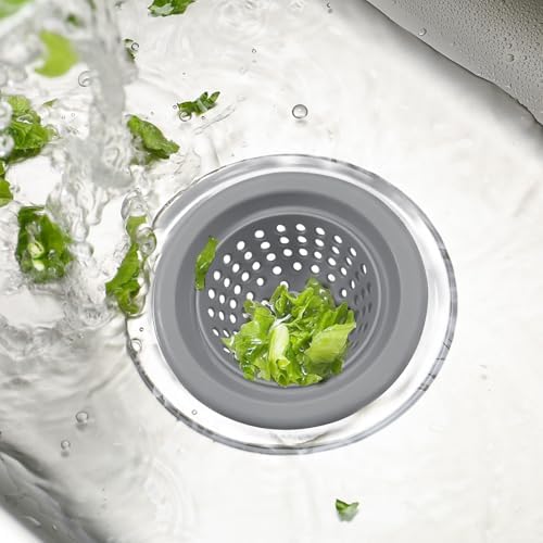 Silicone Strainer for Kitchen Sink, 2 Pack, Stainless Steel Reinforced - Image 2