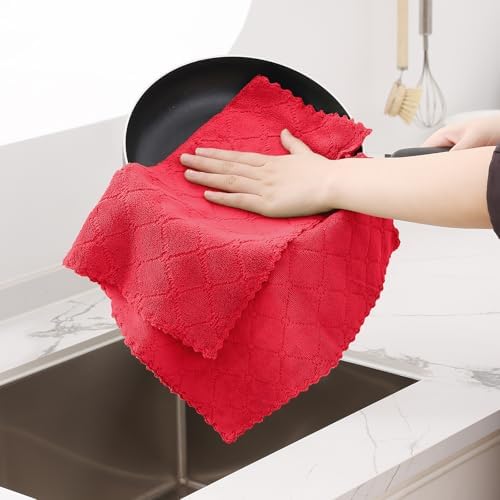 Homaxy 12 Pack Super Soft Absorbent Dish Cloths - Image 3