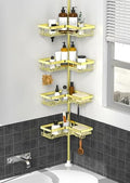 KEGII Corner Shower Caddy Tension Pole, Bathroom Storage Rack by KEGII