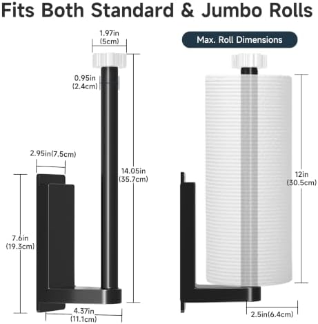 Magnetic Paper Towel Holder for Fridge Strong Magnet Black Kitchen Towel - Image 6