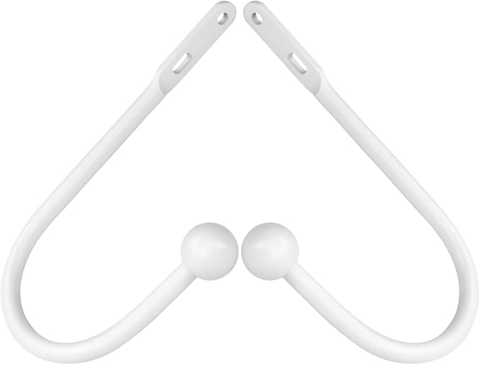 VRSS 6" L x 3" W Wall Mount Curtain Tiebacks Drapery Holdbacks White, Curtain - Image 4