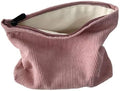 SxoSyo Corduroy Makeup Bags for Women, Large Cosmetic Pouch for Purse by SxoSyo