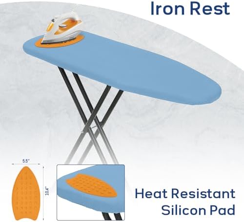 RAINHOL Compact Full Size Ironing Board 43x13 Blue - Image 3