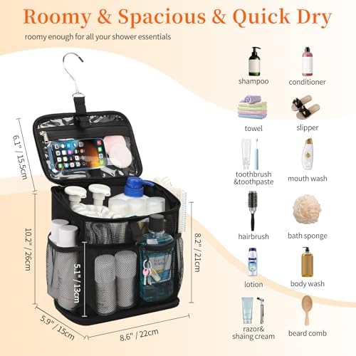 CUBETASTIC Shower Caddy Portable Mesh Shower Tote - Image 3