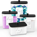 COAZEX 4 Pack Clear Laundry Pods Container & Dryer Sheet Holder by COAZEX