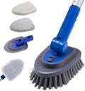 3 in 1 Tile Tub Shower Scrubber, Cleaning Brush by Homilifibra